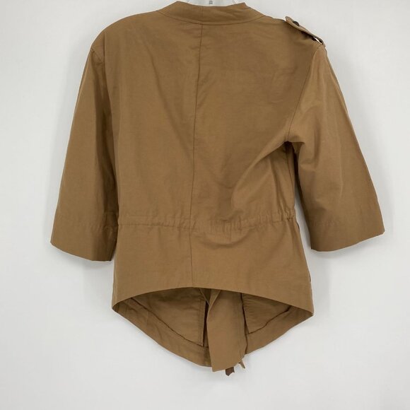 French Connection Tan Short Sleeve Cardigan | Pullover Style - Picture 6 of 6